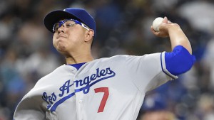 SAN DIEGO, CALIFORNIA - SEPTEMBER 29:  Julio Urias #7 of the Los Angeles Dodgers pitches during the second inning of a baseball game against the San Diego Padres at PETCO Park on September 29, 2016 in San Diego, California.  (Photo by Denis Poroy/Getty Images)